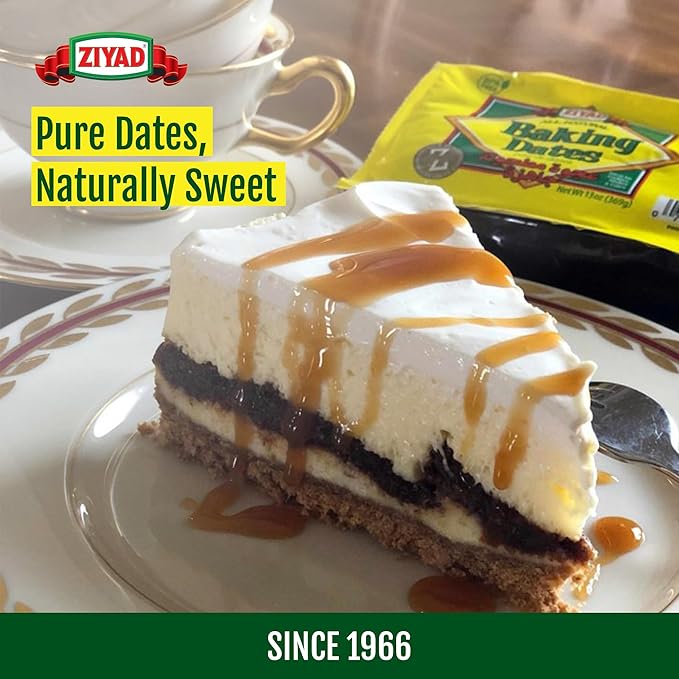 Ziyad Pure Date Paste | 13oz (Pack of 6)| No Added Sugar, Spread, Ideal For Baking, Pantry, High Fiber, No Fat, No Preservatives 13oz (Pack of 6)