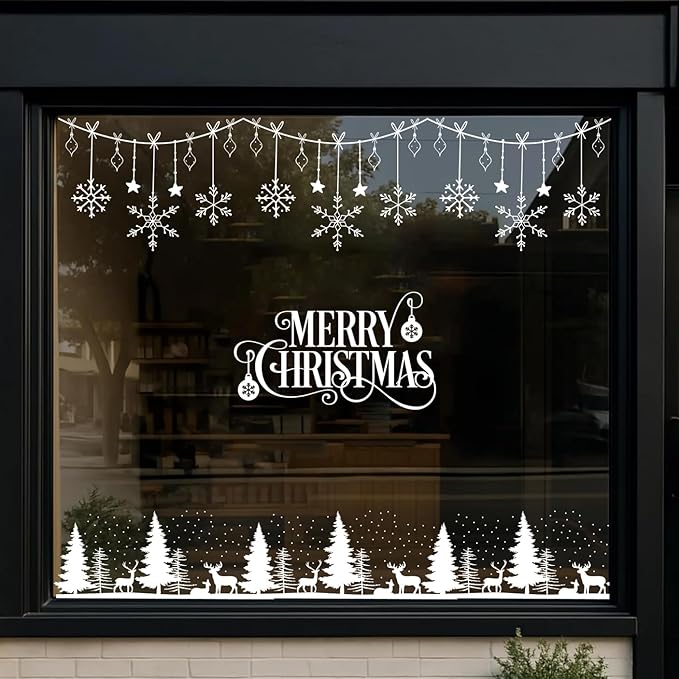 Christmas Stencils for Crafts Reusable Christmas Doormat Stencils Holiday Stencil for Window Glass Wood Wall Fabrics Decor
