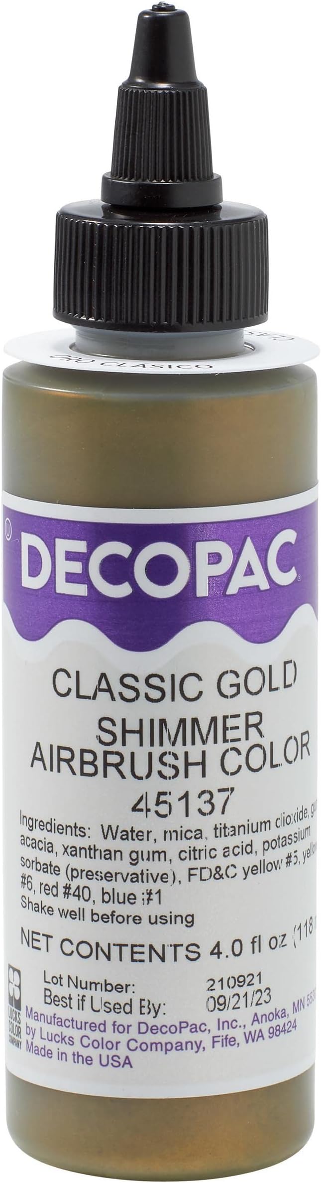 Classic Gold Shimmer Premium Airbrush Color - 4 fl oz