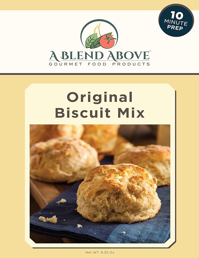 A Blend Above Original Biscuit Mix Reinvented - Bake It Easy, Fluffy Biscuit Mix Just Add Water - Perfect Homemade Treat, Dinner Biscuits, Breakfast Biscuits, Biscuits & Gravy - Easy to Make, Makes 10 Biscuits
