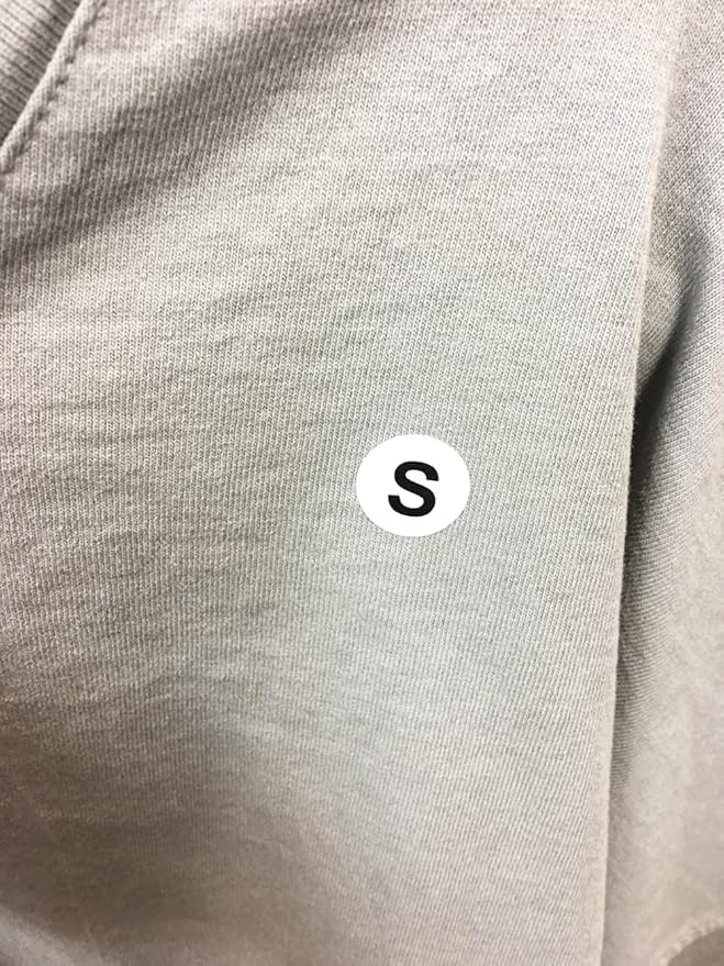 White Circle Small S Clothing Size Stickers - 3/4 Inch Round, 500 Adhesive Labels Per Roll for Retail Apparel, Clothing Organization, and Inventory - Made in The USA