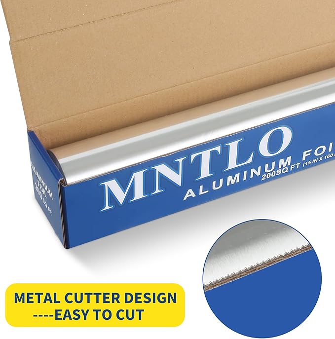 Superior Extra Heavy Duty Grilling Aluminum Foil 200 SQ FT(15 In Wide) with About 30% Thicker More Than Regular Heavy Duty Tin Foil