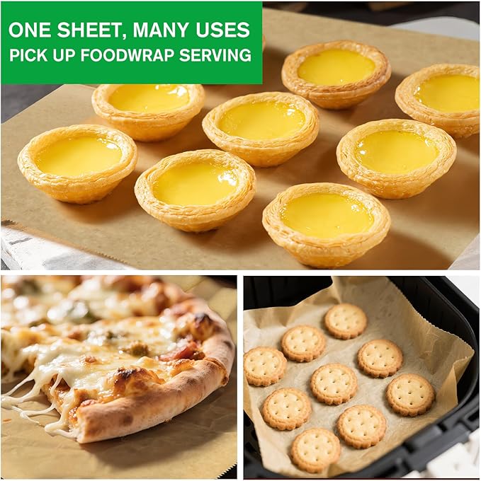 EcoDispose Precut POP UP Deli Paper Sheet Pack of 200, Interfolded Heavy Paper for Food Wrap and Serving (10" x 10-1/2", Kraft)