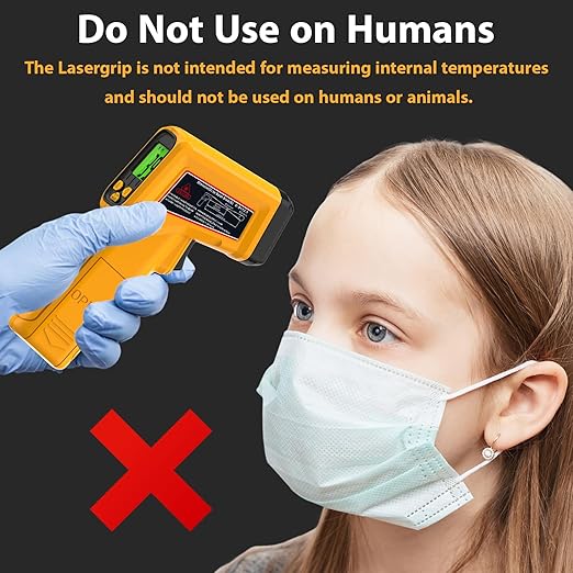 FKM Infrared Thermometer Gun Non-Contact Laser Temperature Gun,-58°F~986°F,AdjustableEmissivity,Digital IR Thermometer Gun for Cooking,Griddle,Pizza Oven,BBQ,HVAC,Automotive,Industrial,Not for Human