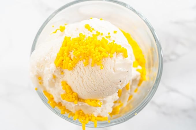 Bakerpan Yellow Jimmies Sprinkles - 6 Ounces Yellow Sprinkles for Cake Decorating - Edible Sprinkles for Cupcakes, Ice Cream, Cake Decorations (Made in USA)