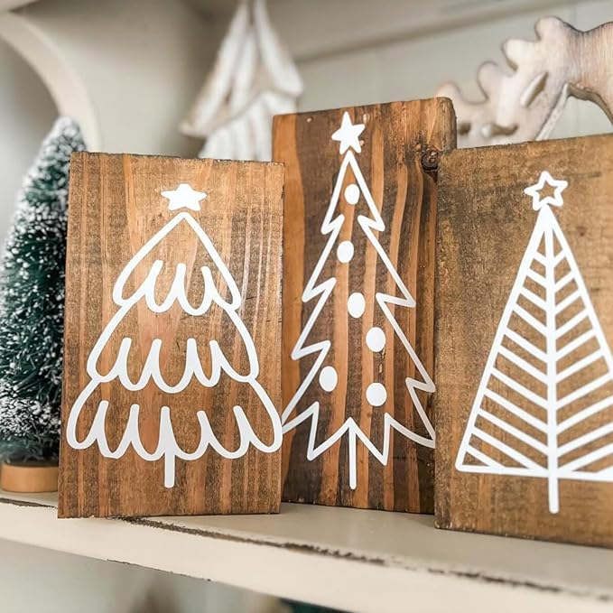 Christmas Stencils for Crafts Reusable Christmas Doormat Stencils Xmas Holiday Stencil for Painting on Wood Door Mats Fabrics Decor