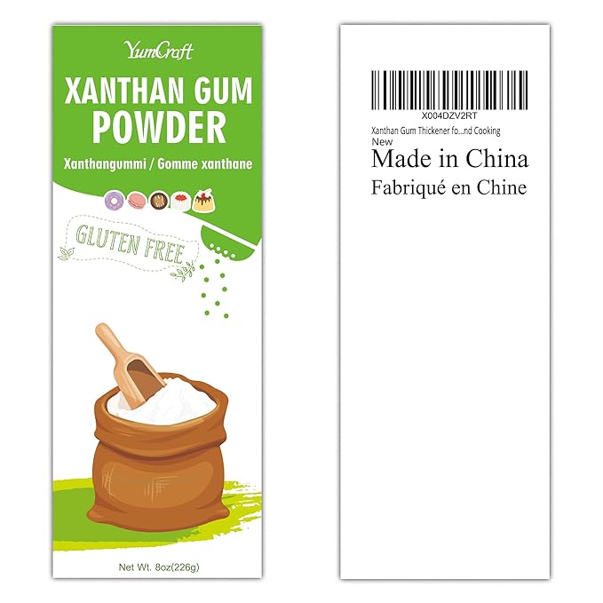Xanthan Gum Powder - 8oz Food Grade Xanthan Gum Thickener for Baking and Cooking - Gluten Free and Keto Friendly, Vegan Xanthan Gum Thickening Agent for Ice Cream, Cake, Sauces, Soups, Yogurt, Candy