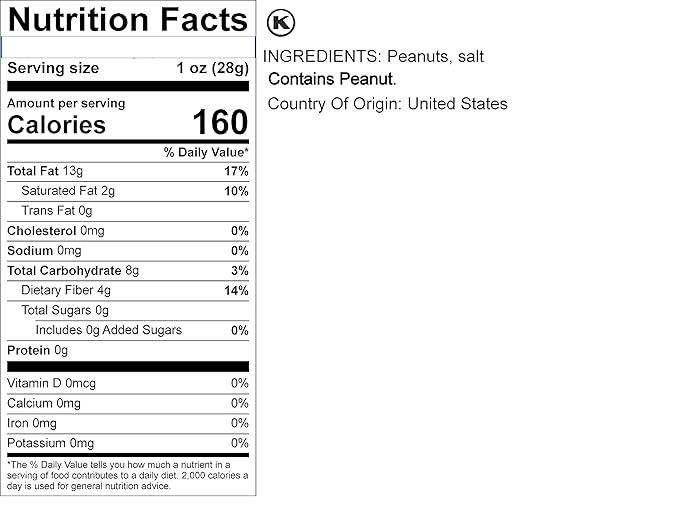 Sincerely Nuts – Blanched Peanuts Roasted and Salted | Five Lb. | Deluxe Kosher Snack Food | Healthy Source of Protein, Nutritional Content | Gourmet Quality Nut