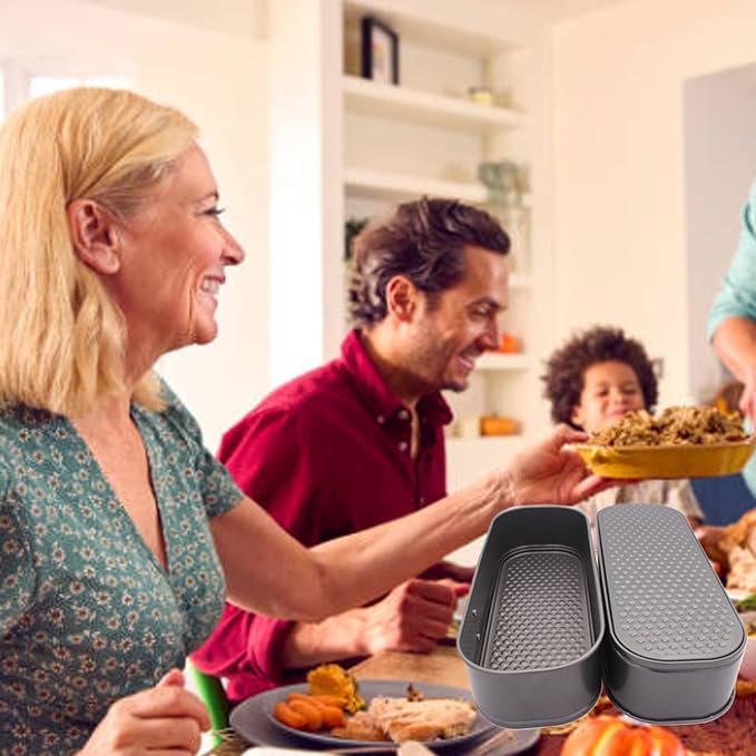 Rectangular Springform Cake Baking Pans: Non-Stick Springform Pans with Removable Bottom, Quick Release Latch Bakeware Springform Cake Pan, Bread Loaf Pan 12.2" x 4.33" x 2.7"