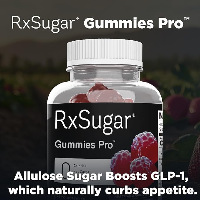 RxSugar Gummies Pro | 2 Bottles | 160 Gummies | 0 Sugar, 10 Billion CFU Probiotics | Dye-Free | Non-GMO | Gluten-Free