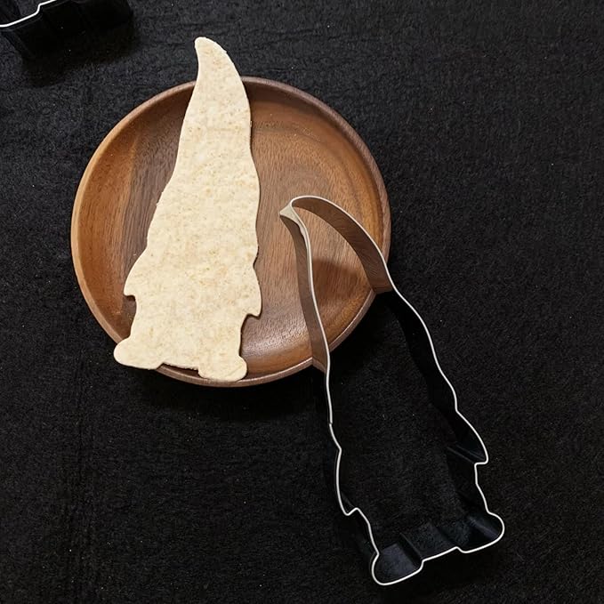 Gnome Cookie Cutter with Long Hat-5.2 Inch-Diswasher Safe-Holiday Cookie Cutters Fondant Biscui Cutters