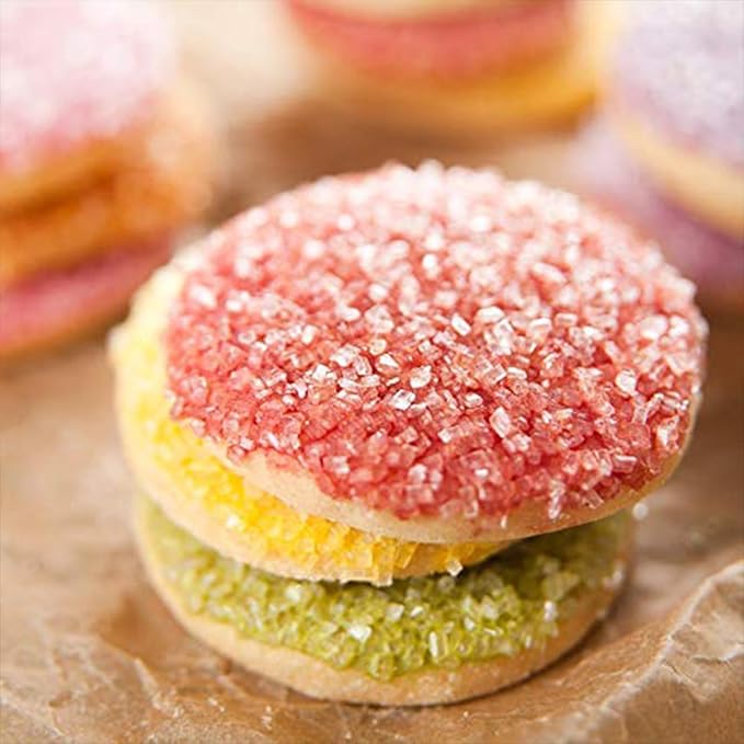 PhilaeEC Red Sanding Sugar Edible Sparkling Crystals for Baking Cake Decoration Cookie Ice Cream Cupcake Toppers Wedding Party Valentines Halloween Christmas Supplies 5oz