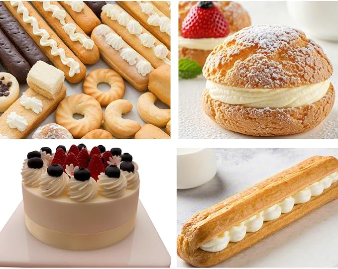 5Pcs Large Piping Tips Set, Cookie Decorating Tools Cake Decorating Tips Frosting Icing Tips Piping Nozzles Baking Tools for Cupcake Cake Cookie Pastry, Food Grade Stainless Steel, 1A 1E 347 348 356