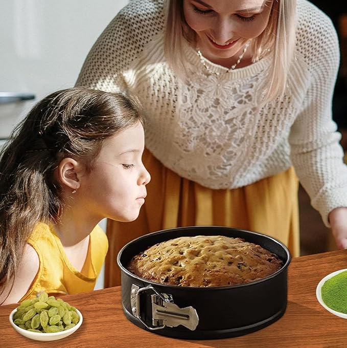 4,7 & 9 Inch Springform pan for cheesecake, Nonstick, Leak-proof Cheesecake Pan set for Baking cakes, Cheese Cake & Pies with Removable Bottom - Easy to Clean