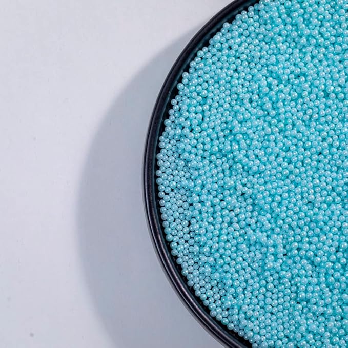 Blue sprinkles Edible Pearl Spinkles 130g/4.6oz,Cake Dessert sprinkles,Cookie sprinkles,Sugar Pearls, Edible Candy Pearls for Cake Cupcake Decorationg 2mm (Blue)