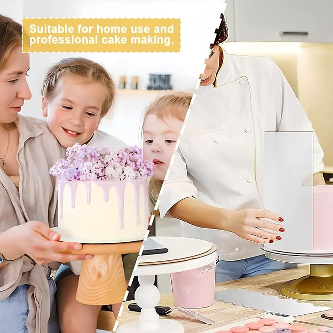 Cake Scraper for Tall Cake Decorating,Smoothe Acrylic Material,8 Inch
