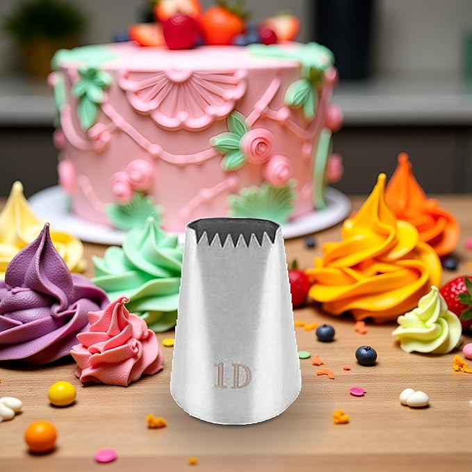 Cake Decorating Icing Piping Tip, large Decorating Tips Stainless Steel, Cake Icer Tips Large Decorating Icing Tips, Decorating Tools, Icing and Piping Tips (1D)