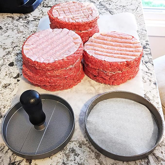 300 Pcs 4.5 Inch Hamburger Patty Paper, Round Burger Paper Sheets, Burger Parchment Papers for Separating Burger Patties