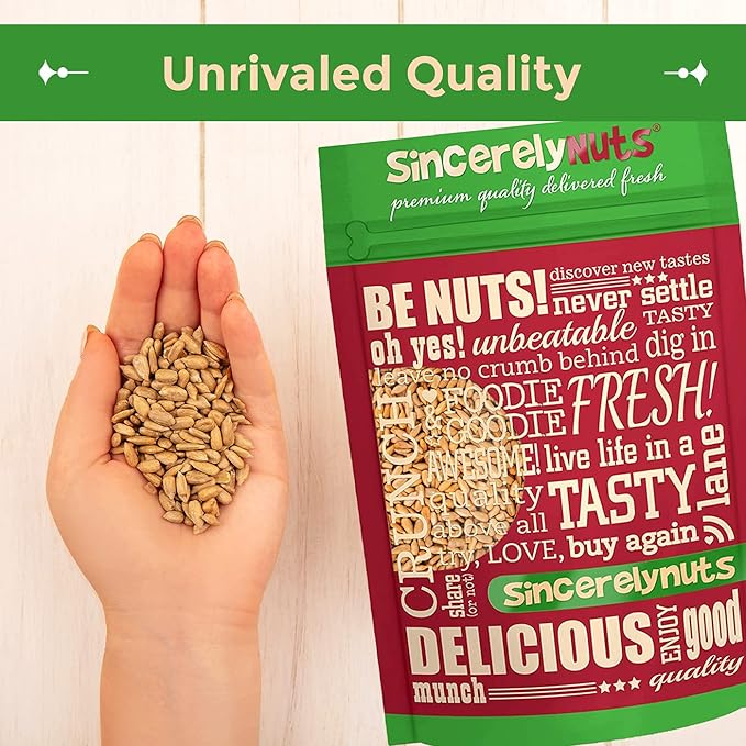 Sincerely Nuts Sunflower Seeds Roasted and Salted, Hulled | No Shell, Gluten-Free Snack, Vegan, and Kosher Certified 5(LB) Bag