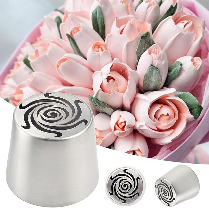 Extra Large Russian Piping Tips for Marshmallows Stainless Steel Flower Frosting Nozzles many styles Cake Decorating Baking tool for Buttercream, Cupcakes Cookies(SL88)