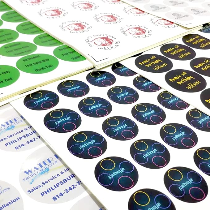 Custom Labels & Stickers - Personalized with Logo & Text. Business & Thank You Labels (5x4 Inch)