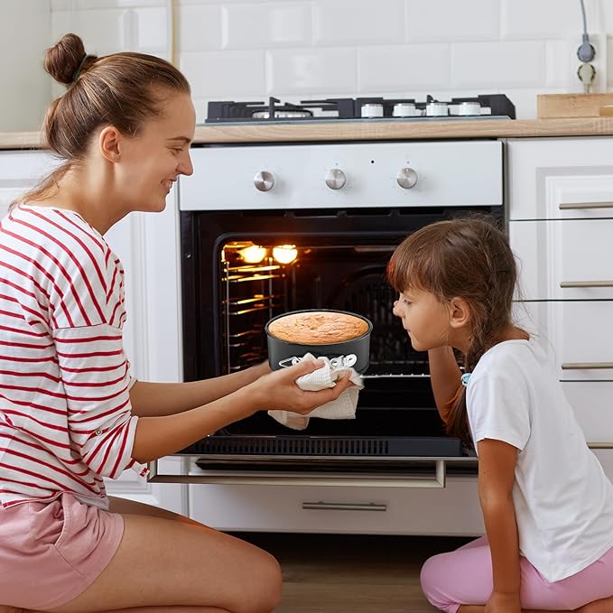 8 Pcs 4 Inch Springform Pan Mini Springform Small Leakproof Round Cake Cheesecake with Removable Bottom Nonstick Baking Cake Mold for Cheesecake Pizza
