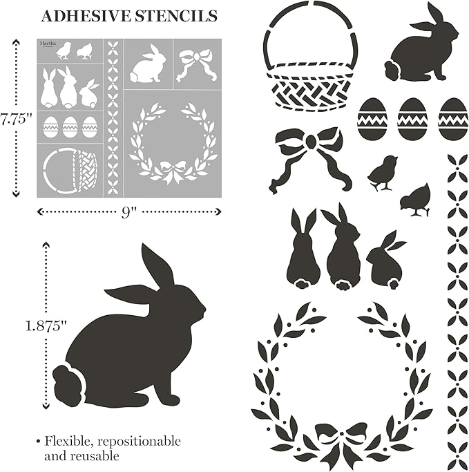 Martha Stewart 15 Pc Stencil Kit, Celebration