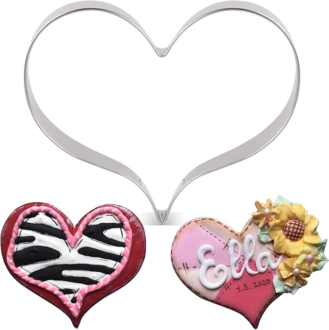 LILIAO Heart Cookie Cutter for Wedding/Baby Shower/Mother's Day - 3.6 x 2.8 inches - Stainless Steel
