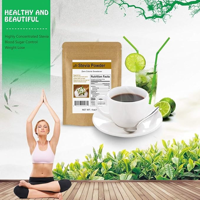 CCnature Stevia Powder Extract Natural Sweetener Zero Calorie Sugar Substitute 4oz