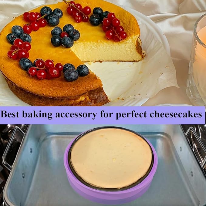 GBYAN Silicone Cheesecake Pan Protector for 9 inch and 9.5 inch Round Springform Pan, Cheesecake Water Bath Protector,Baking Accessories Preventing Water Entry,10 inch