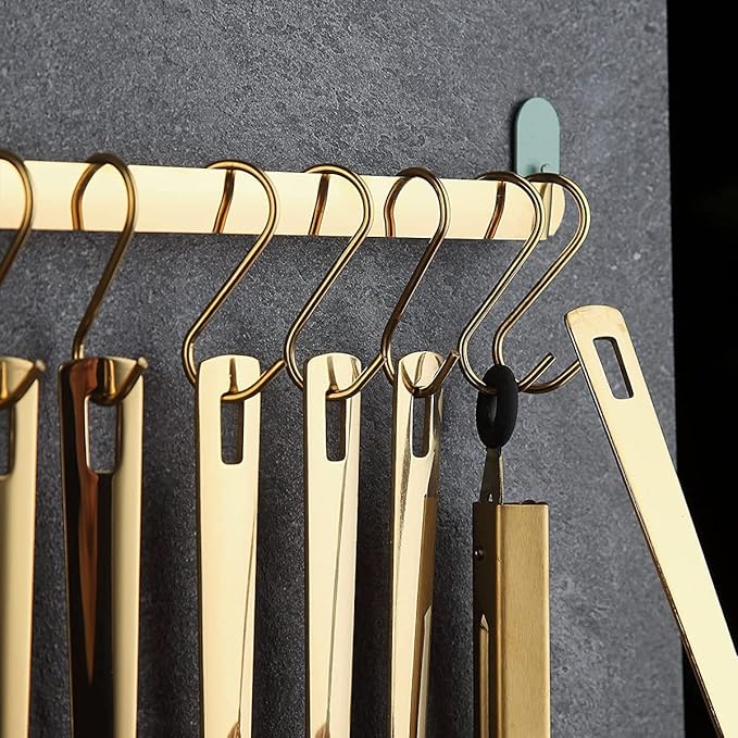 Gold Cooking Utensils Set, Kyraton Stainless Steel 37 Pieces Kitchen Utensils Set with Titanium Gold Plating, Kitchen Gadgets Tool Set with Utensils Racks Heat Resistant Dishwasher Safe