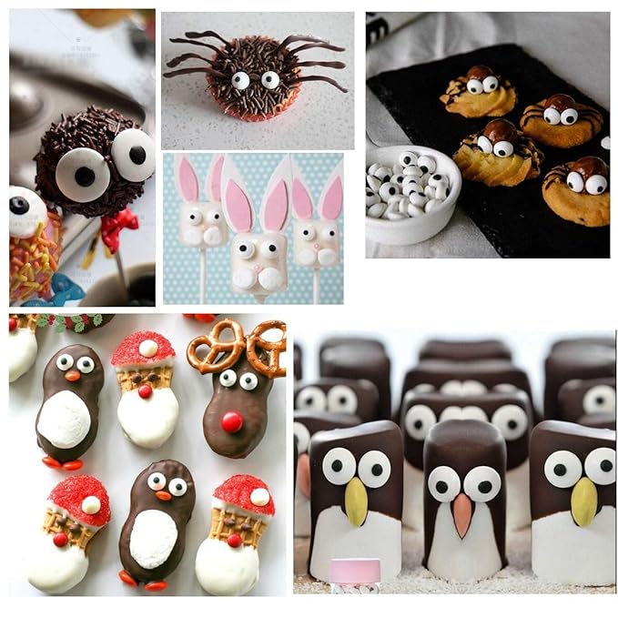 GEORLD Big Candy Eyeballs Eyes Cake Cupcake Toppers Cookie Decorations