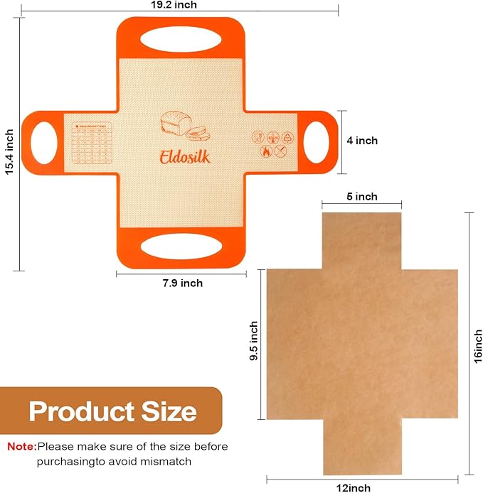 100 Pcs Unbleached Parchment Paper & 1 Pcs Silicone Loaf Pan Liner Set - Non-Stick Precut 9’’x5’’Bread Baking Sheets & Reusable Sourdough Sling with 4 Handles