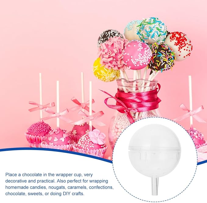 25PCS Clear Chocolate Box Holder Truffle Wrappers plastic Chocolate Candy Cups Mini Cupcake Muffin Holders Valentines Day Wrapping supplies