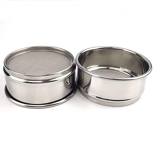 LABALPHA 200 Mesh Lab Sieves, Test Sieve #200 Mesh, 4'' Diameter, 304 Stainless Steel Wire Cloth (0.075mm)