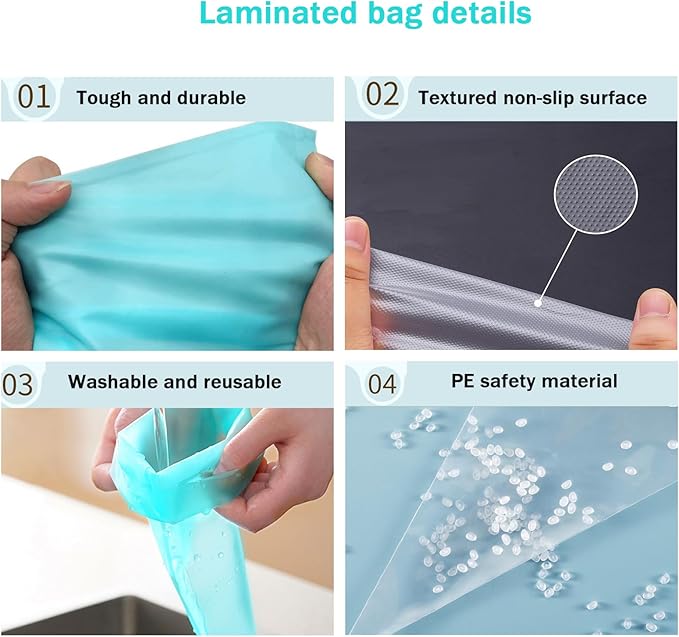 Piping Bags Pastry Bag 100PCS 2 Couplers,14 Frosting Tips 3 Cake Scraper 1 Tie, Cupcake Cake Decorating Bags Disposable Cake Icing Decorating Piping Bags Set For Cake Decorating Reusable For Cookies