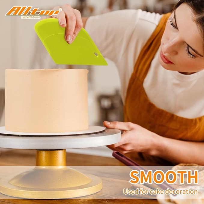 ALLTOP Multipurpose Bench Scraper, Bread & Dough Cutter for Baking – Premium Hard Plastic Bowl Scraper – Essential Kitchen Tools for Homemade Bread & Pastry
