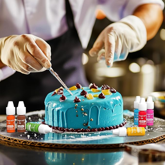 Food Coloring Liquid - 33 Colors Food Grade Food Dye, Colorful Liquid Food Coloring Drops for Cake Decorating, Baking, Icing, Cookies, Easter Egg Dyeing - 0.25 Fl. Oz
