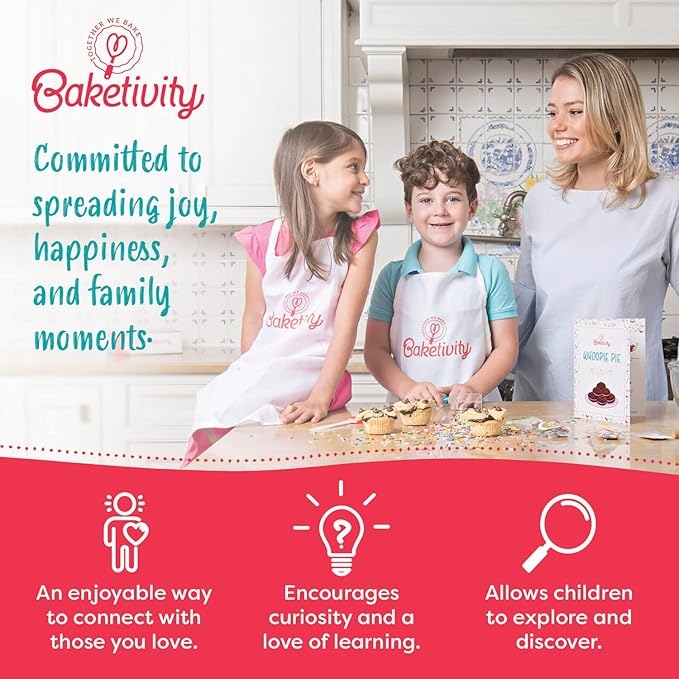 Baketivity Snow Globe Cookies Baking Kit - Duff Goldman Cooking Recipe - DIY Family Fun Cookie Making Kit - Pre Measured Ingredients Cookie Baking Kit for Kids - Tiny Gift for Kids, Teens, And Adults