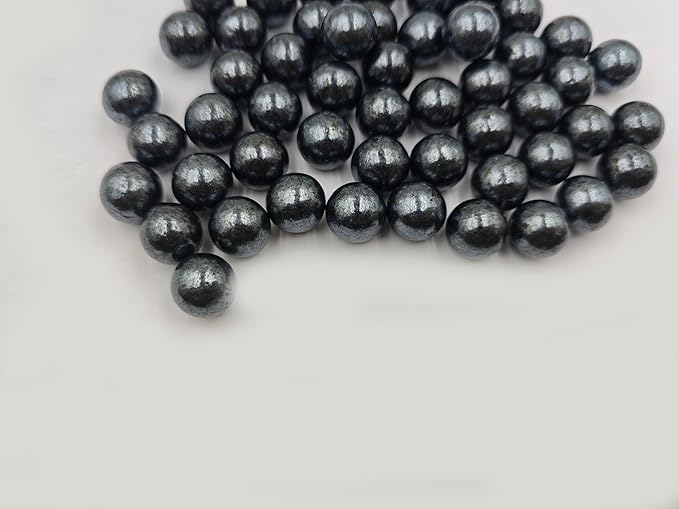 Edible Black Pearl Sugar Sprinkles 3.53 oz, 14mm Candy Pearls Ideal for Baking,Cake and Cupcake Toppers,Cookie Decoration,Ice Cream Topping,Wedding Shower Valentines Halloween Christmas