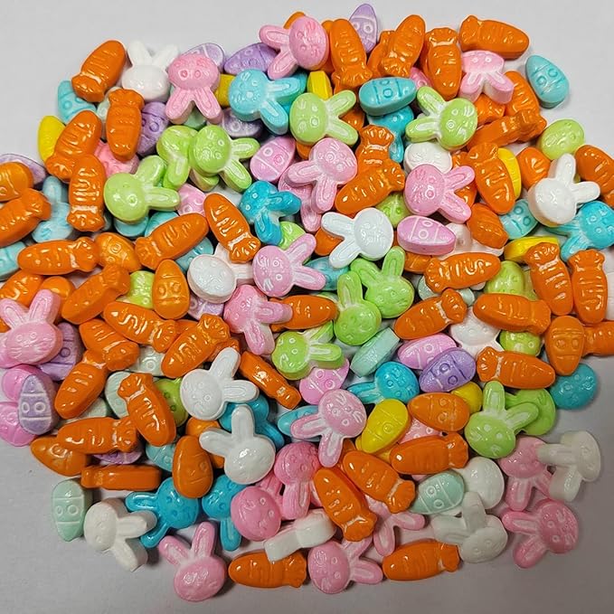 Homankit Easter Sprinkles Spring Edible Nonpareils Jimmies Sprinkle Rabbit Carrot Easter Egg for Baking Decorating, Ice Cream, Cookies, Cake Cupcake Toppers, 2.82 Ounces, Assorted Variety