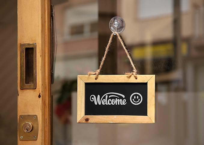 YKW Welcome Sign Stencils Set - 7 Reusable Smiley Paw Templates - Up to 14x5 - Welcome Words, Leaves, Pumpkin - for Porch, Door, Wood, Fabric - DIY Home Decor,Translucent and Soft