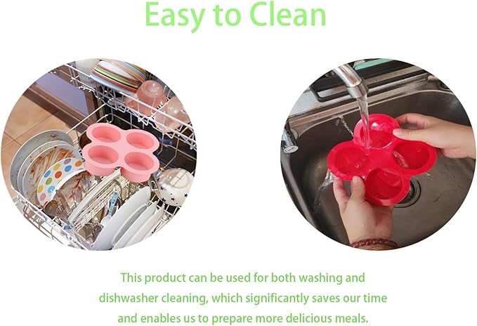 Reusable Silicone Air Fryer Egg Mold, Silicone Muffin Pans for Baking, Hamburger Bun Pan(Red + Pink + Grey)