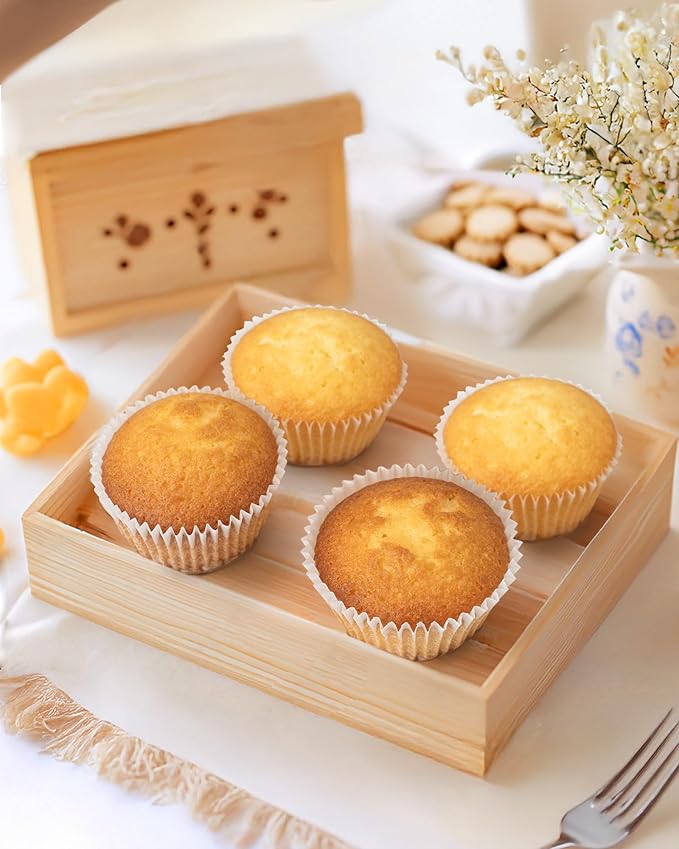 200pcs Standard White Cupcake Liners for Baking, Upgraded Natural Muffin Liners, Balance Non-Stick & Non-Slip, Greaseproof Parchment Paper, Cupcake Wrapper for Party, Wedding, Christmas