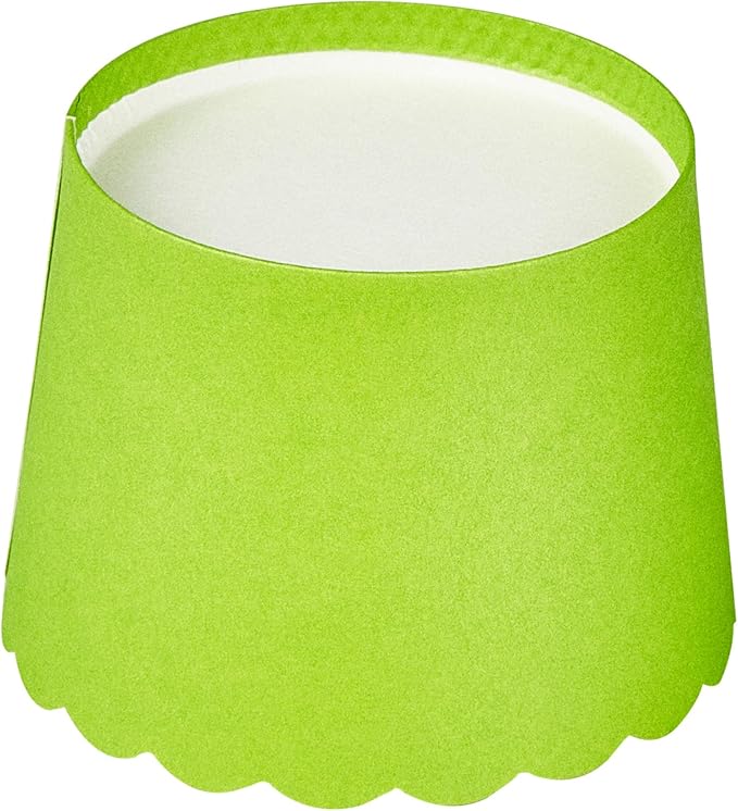 Panificio 3 Ounce Cupcake Wrappers, 200 Scalloped Baking Cups - Oven-Ready, Greaseproof, Green Paper Cupcake Liners, Disposable, For Birthdays, Baby Showers, Or Weddings - Restaurantware