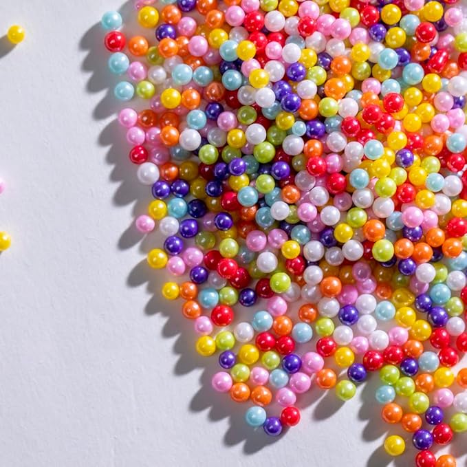Colored Sprinkles Edible Pearl 130g 4.6OZ Christmas sprinkles,Cookie sprinkles,Sugar Pearl, Edible Candy Pearlsfor Cake Cupcake Decorationg 2mm (Rainbow)