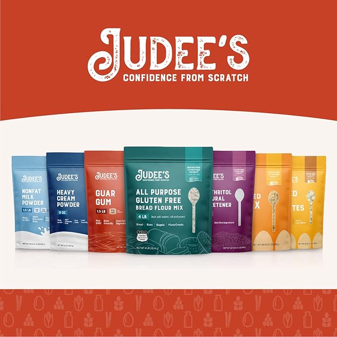 Judee's Gluten Free CMC Powder - Fondant Glue for Decorations with CMC Powder for Fondant - Gluten Free Baking Aid & Cellulose Gum - Ice Cream Stabilizer with Carboxymethyl Cellulose - 1 lb (16 Oz)