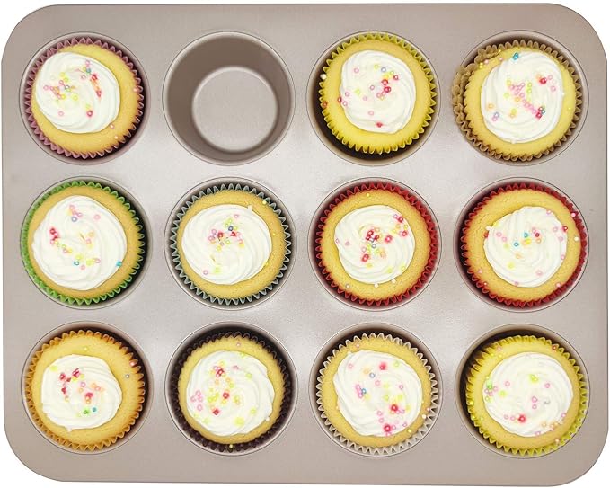 Premium Red Greaseproof Cupcake Liners Muffin Paper Baking Cups Standard Size, 100-Count
