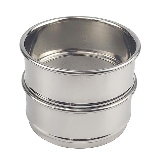 LABALPHA 120 Mesh Lab Sieves, Test Sieve #120 Mesh, 4'' Diameter, 304 Stainless Steel Wire Cloth (0.125mm)