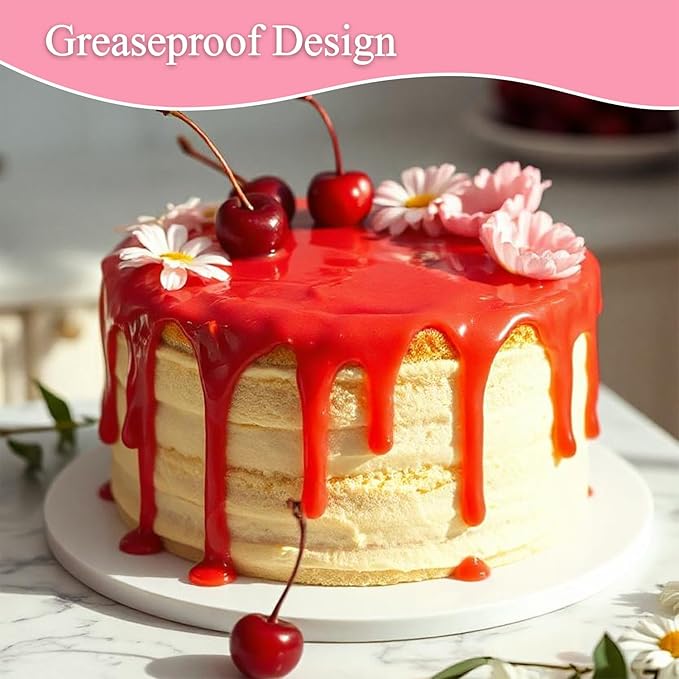 6 PCS 12-Inch Cake Drums, Sturdy Cake Boards, 1/2" Thick Cardboard Rounds for Multi-Layer Cakes, Food-Grade Cake Base